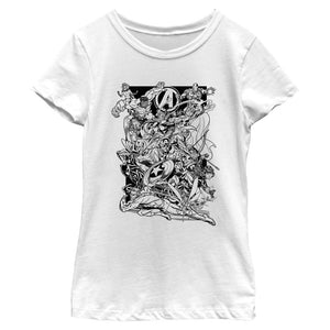 Girl's Marvel Avengers Classic No Filler T-Shirt