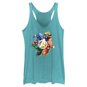 Junior's Marvel Avengers Classic Avengers Group Shot Tank Top