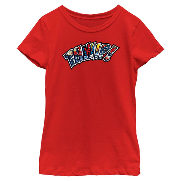 Girl's Marvel Spider-Man Beyond Amazing THWIP SPIDEY PANELS T-Shirt