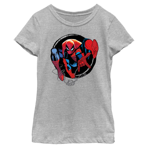 Girl's Marvel Spider-Man Beyond Amazing SPIDEY CIRCLE FORWARD T-Shirt